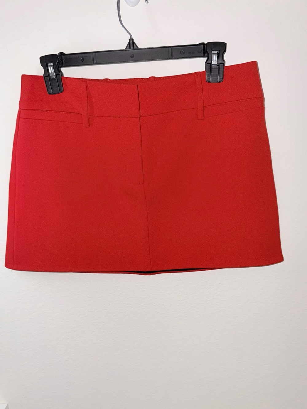 ZARA Women's Red Mini Skirt - Classic Tailored Style